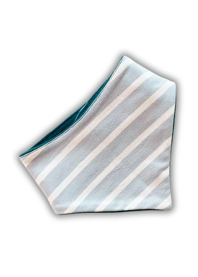 Baby Halstuch Himmelblau-Weiß/Smaragd