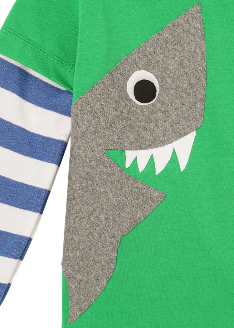 Langarmshirt Kinder Bio Baumwolle „Hai“