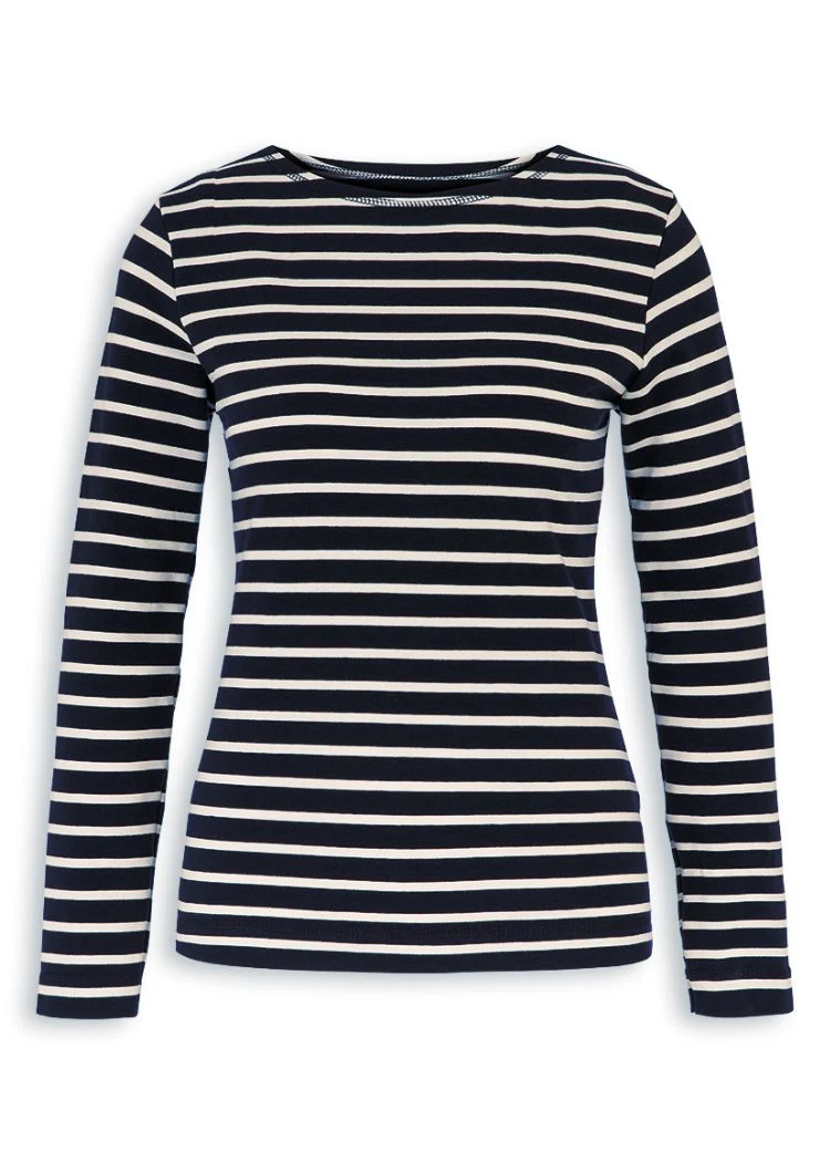 Ringelshirt Damen aus Bio-Baumwolle – Navy/Ecru