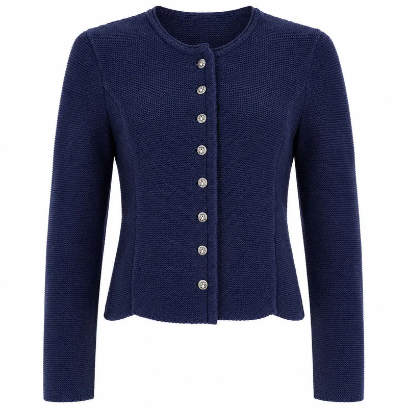 Isar-Trachten Damen Strickjacke "Saskia" 57102 | Marineblau