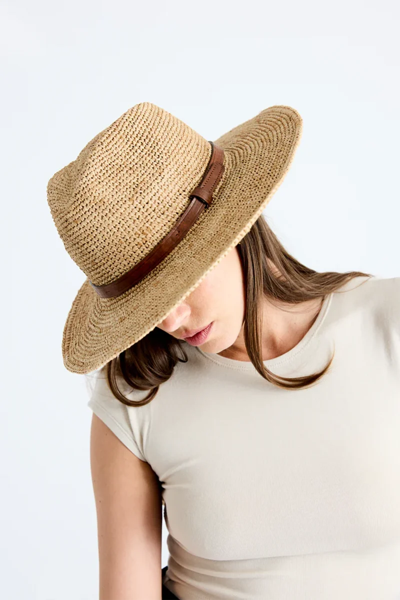IBELIV Damen Strohhut Ento Beige