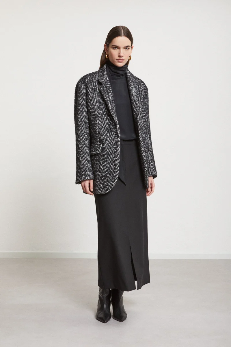 OttodAme Damen Rock Schwarz