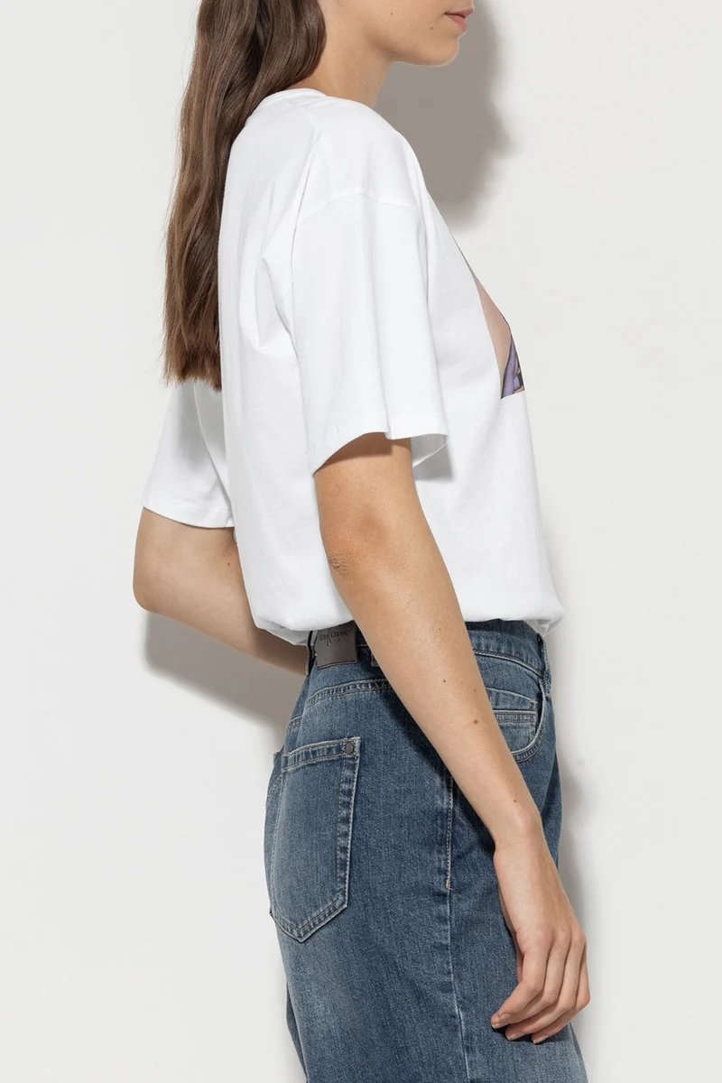 Luisa Cerano Damen T-Shirt mit Print Weiss