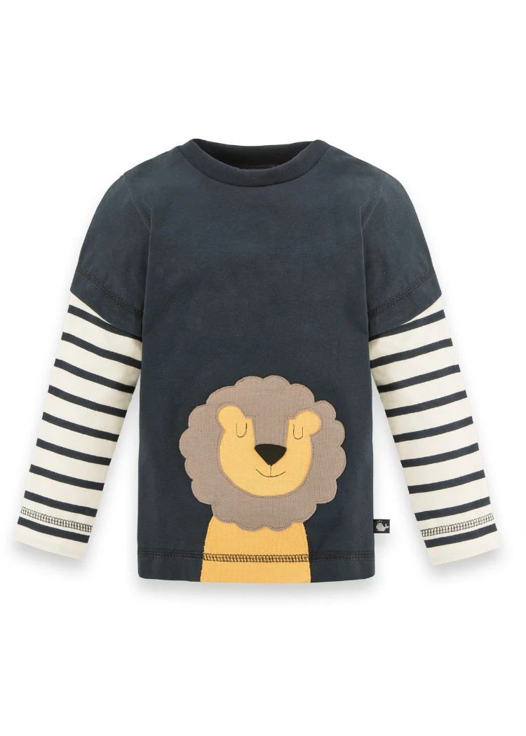 Langarmshirt Kinder Bio Baumwolle „Löwe“