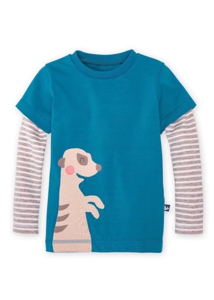 Langarmshirt Kinder Bio Baumwolle „Erdmännchen“