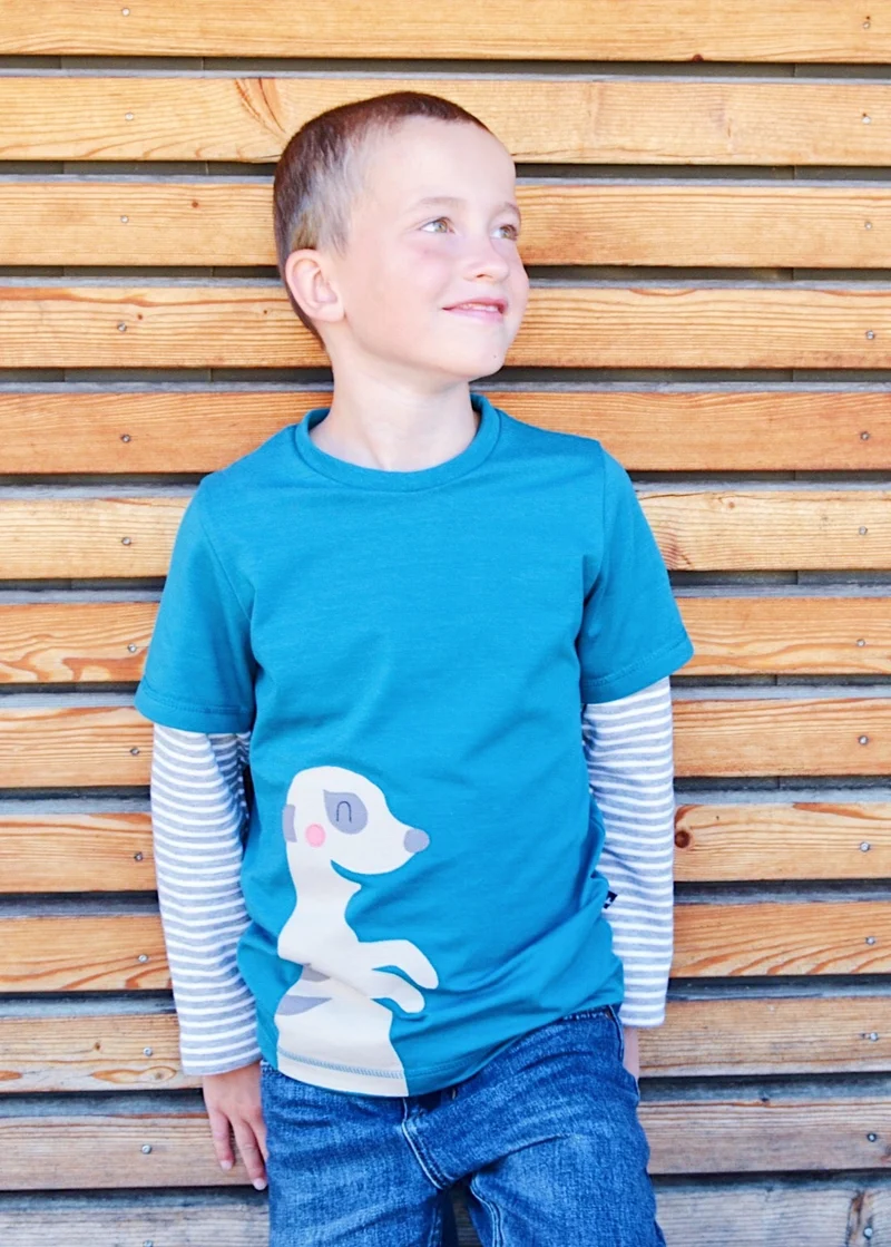 Langarmshirt Kinder Bio Baumwolle „Erdmännchen“