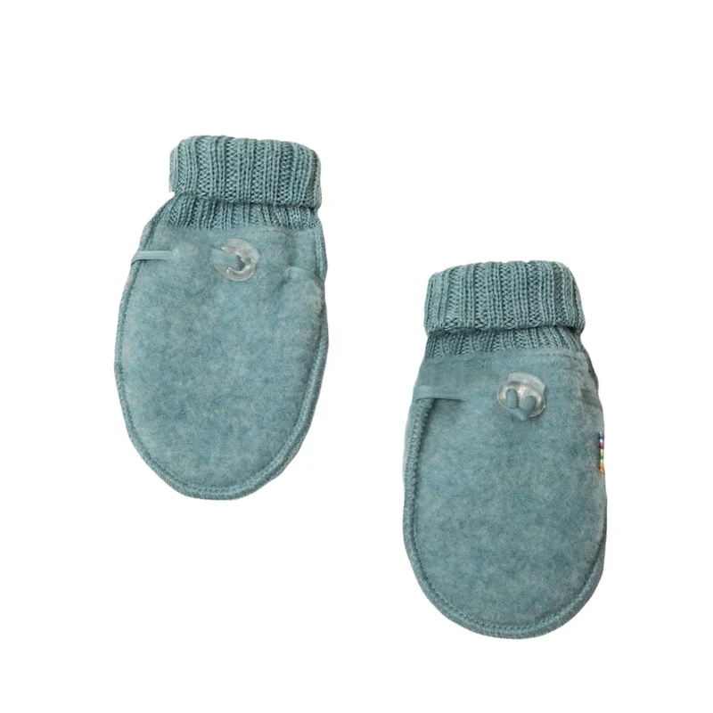 Baby Handschuhe - 100% Merinowolle (Hellblau)