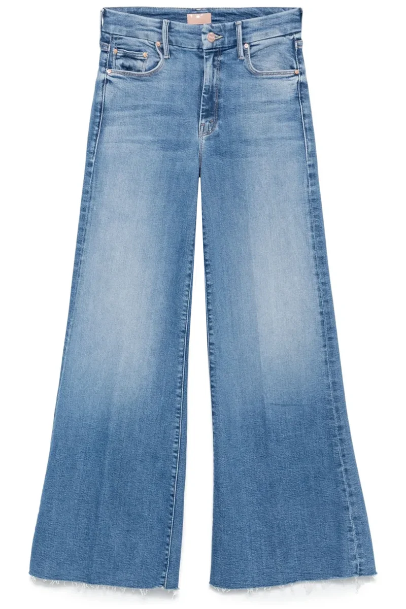 MOTHER Damen Jeans The Roller Fray Blau