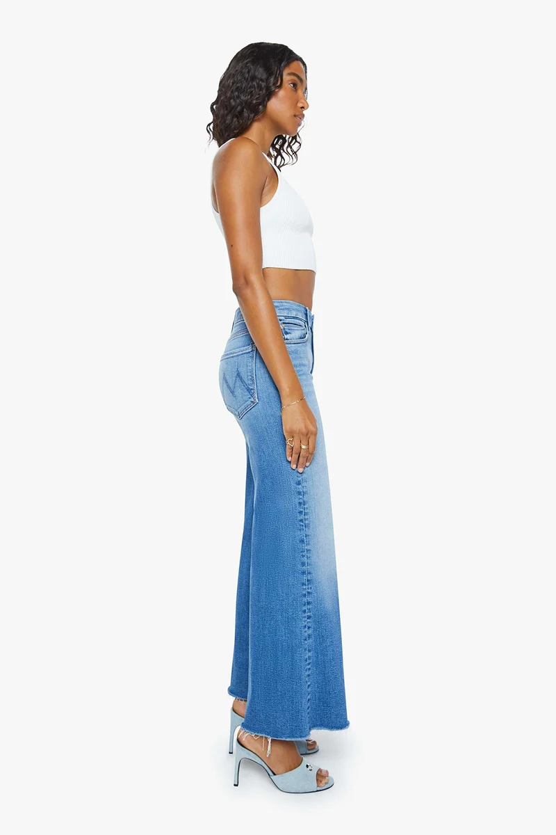 MOTHER Damen Jeans The Roller Fray Blau