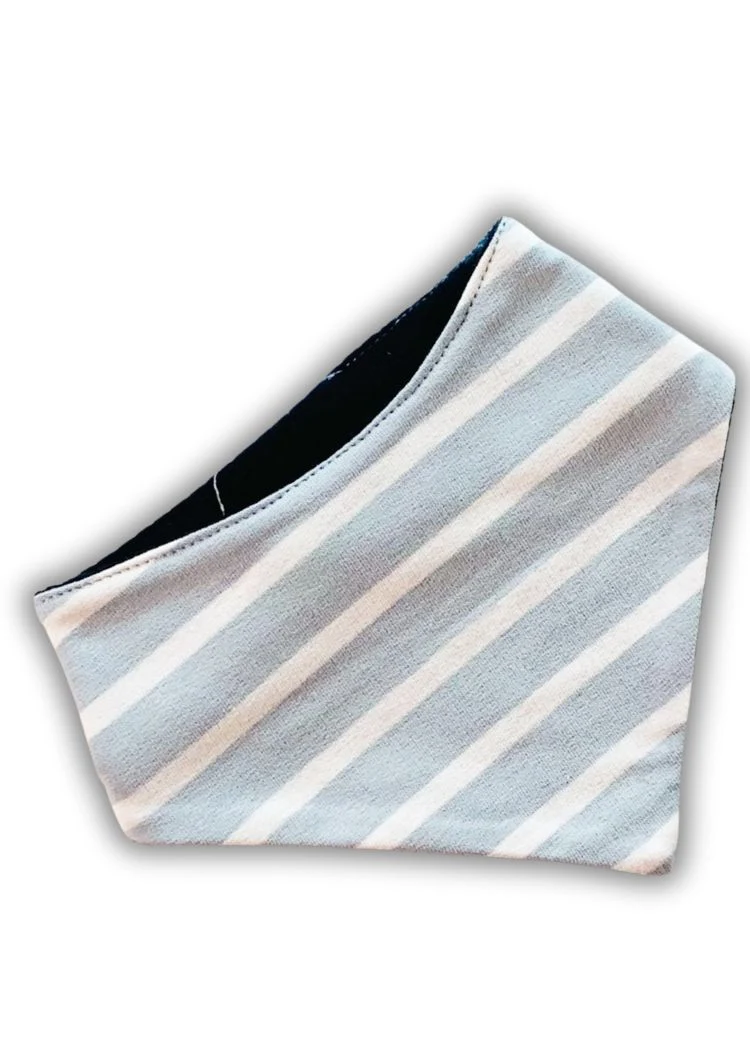 Baby Halstuch Himmelblau-Weiß/Navy