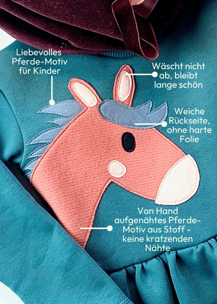 Sweat Kleid mit Pferd