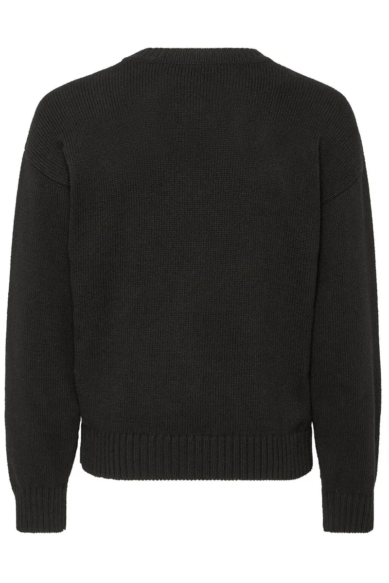 Dsquared2 Herren Crewneck Strickpullover Schwarz