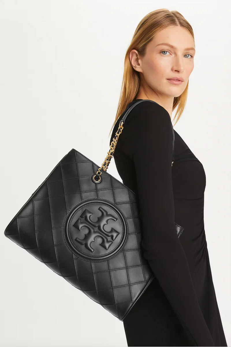 Tory Burch Damen Handtasche Fleming Soft Schwarz