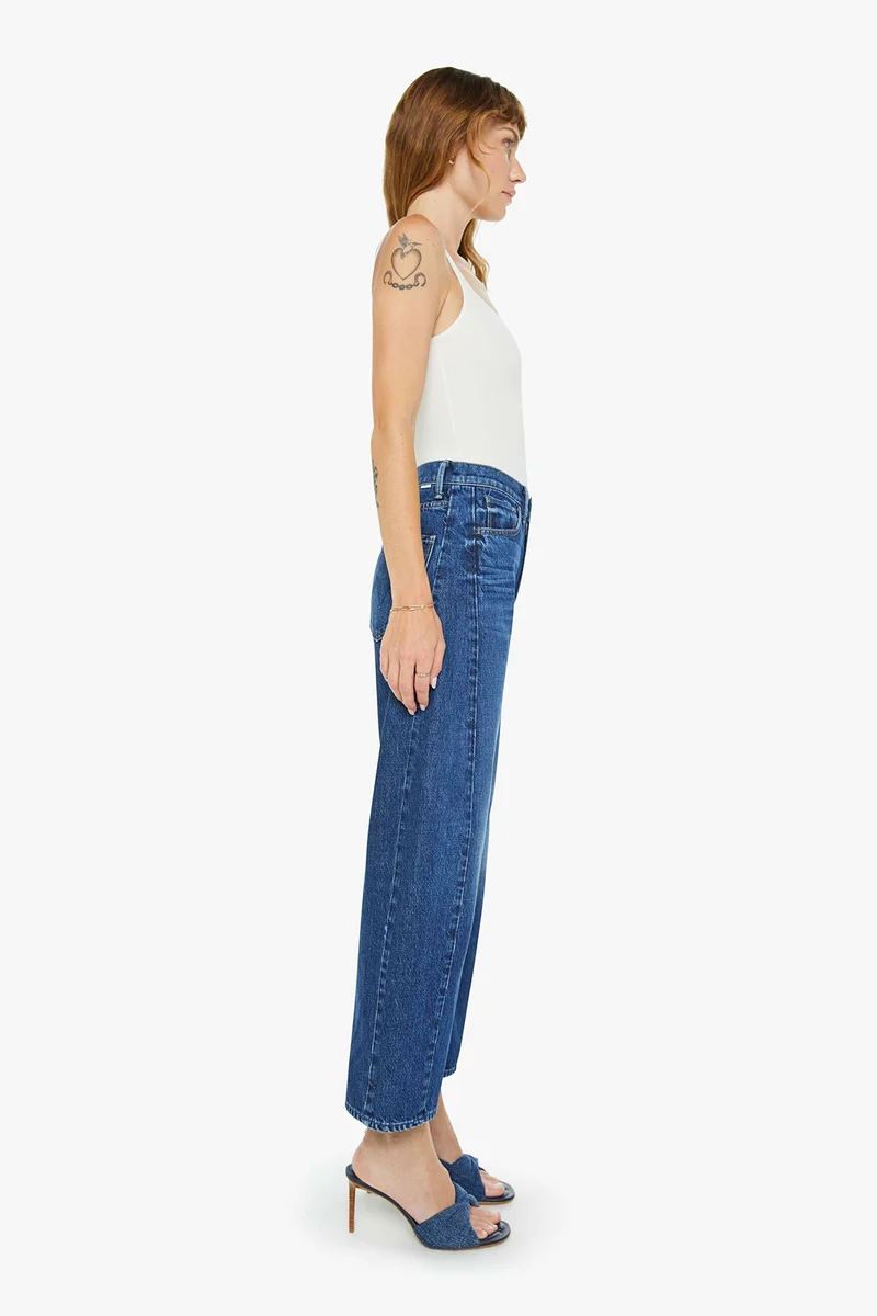MOTHER Damen Jeans The Half-Pipe Ankle Blau