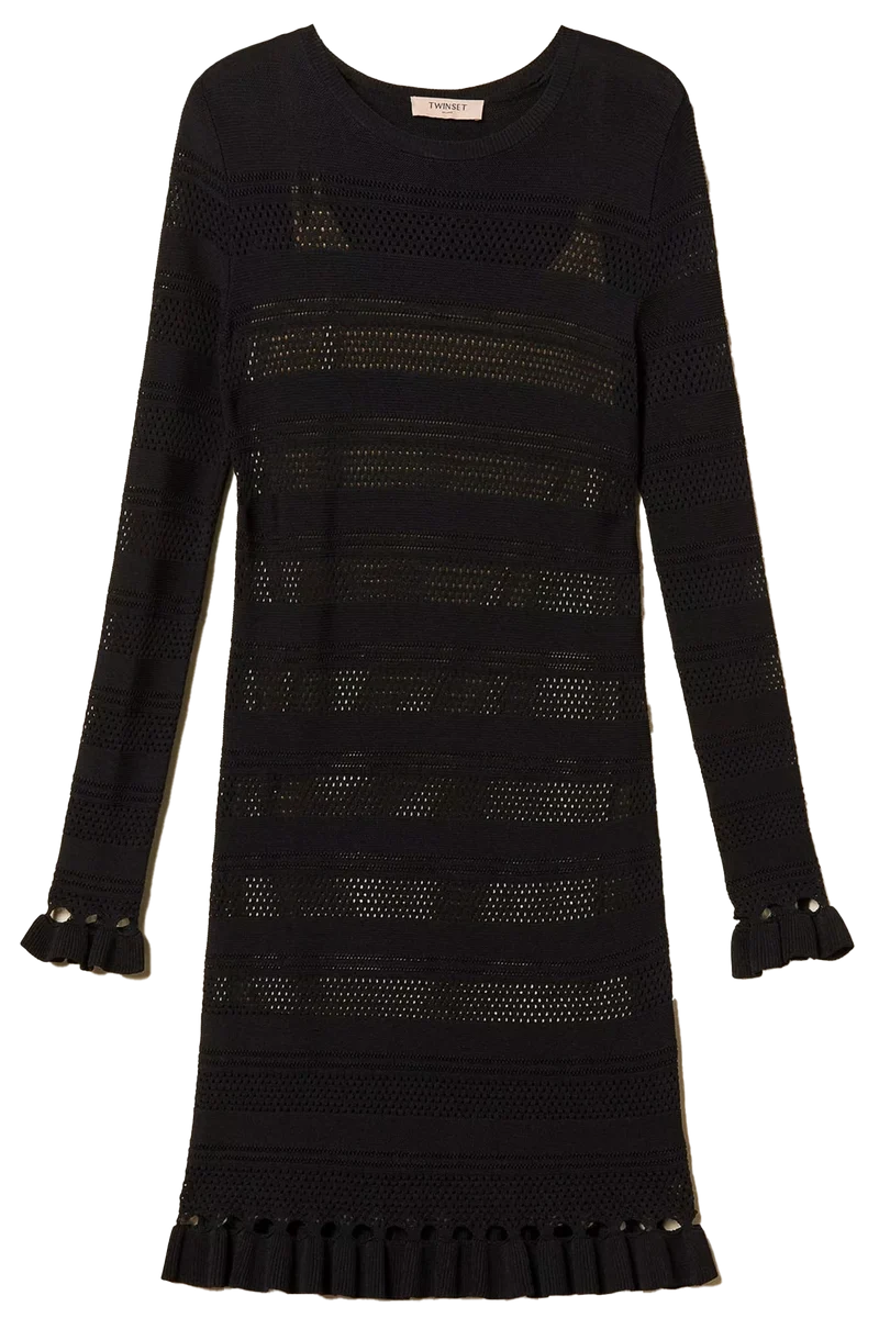 Twin Set Damen Kleid Schwarz