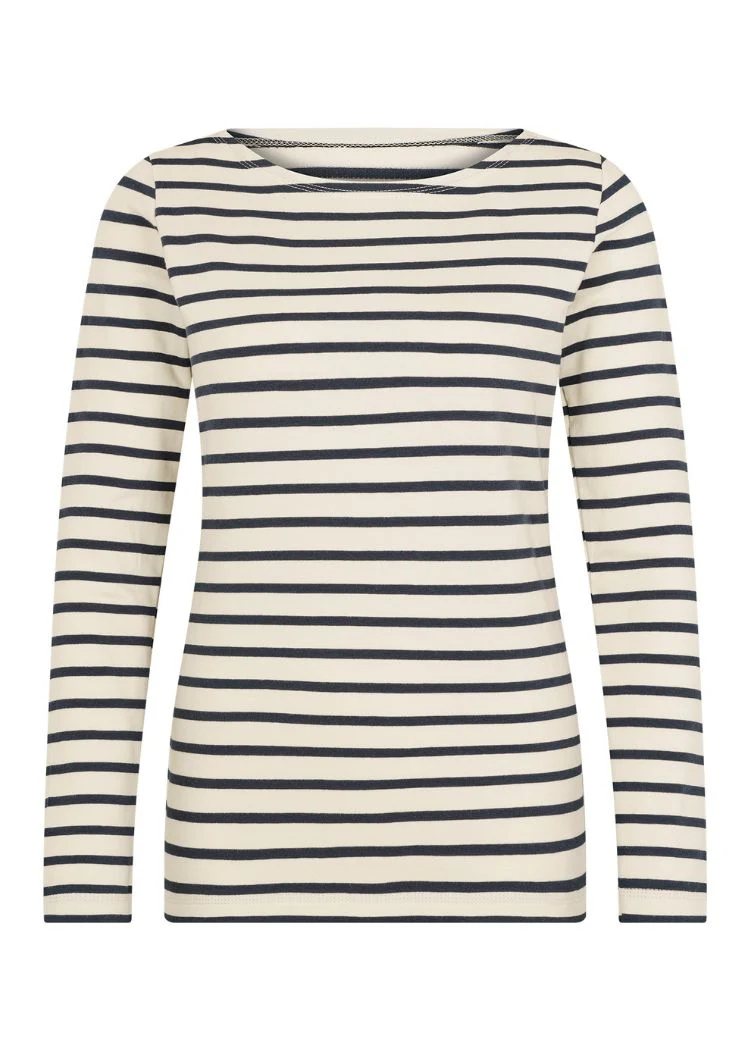 Ringelshirt Damen aus Bio-Baumwolle – Ecru/Navy