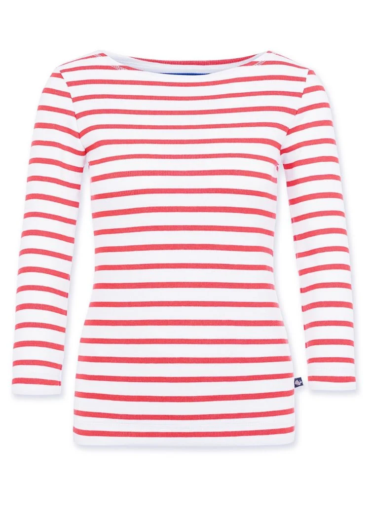 Ringelshirt rot-weiß für Damen