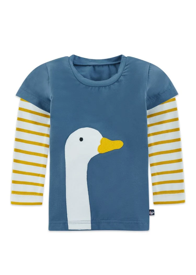 Kinder Langarmshirt aus Bio-Baumwolle "Gans"