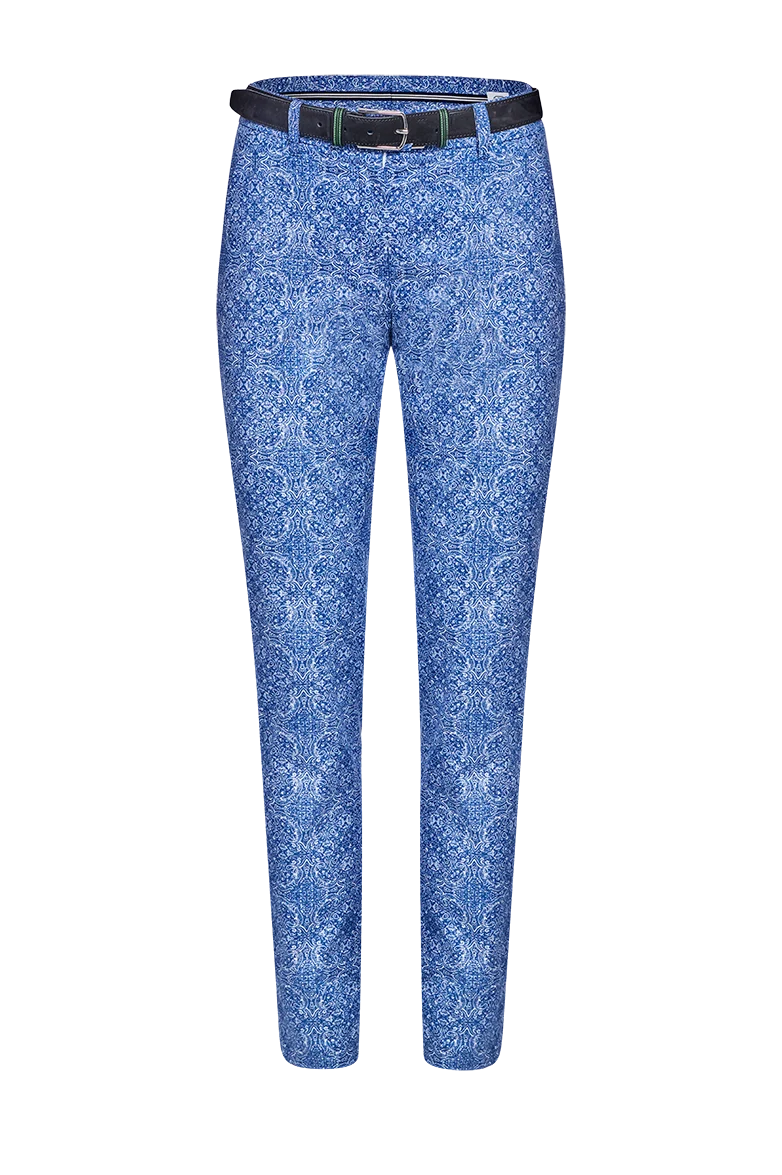 Chinohose mit Ornamentdruck