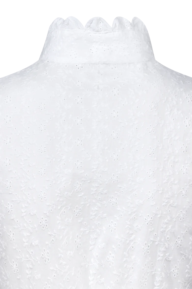 All-over bestickte Dirndlbluse