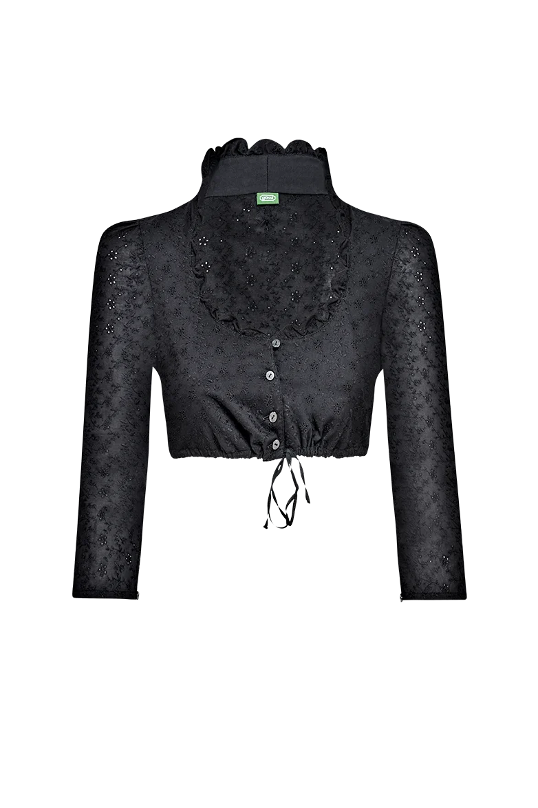 All-over bestickte Dirndlbluse
