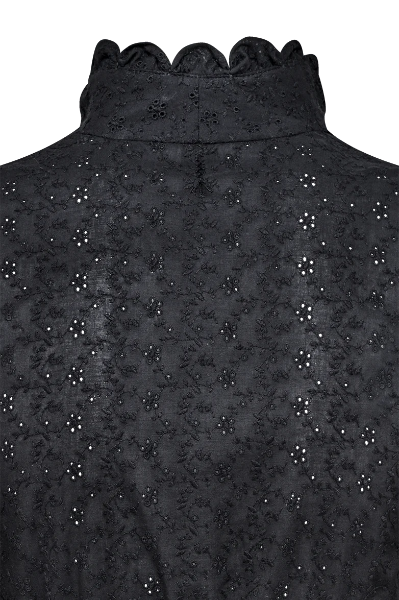 All-over bestickte Dirndlbluse