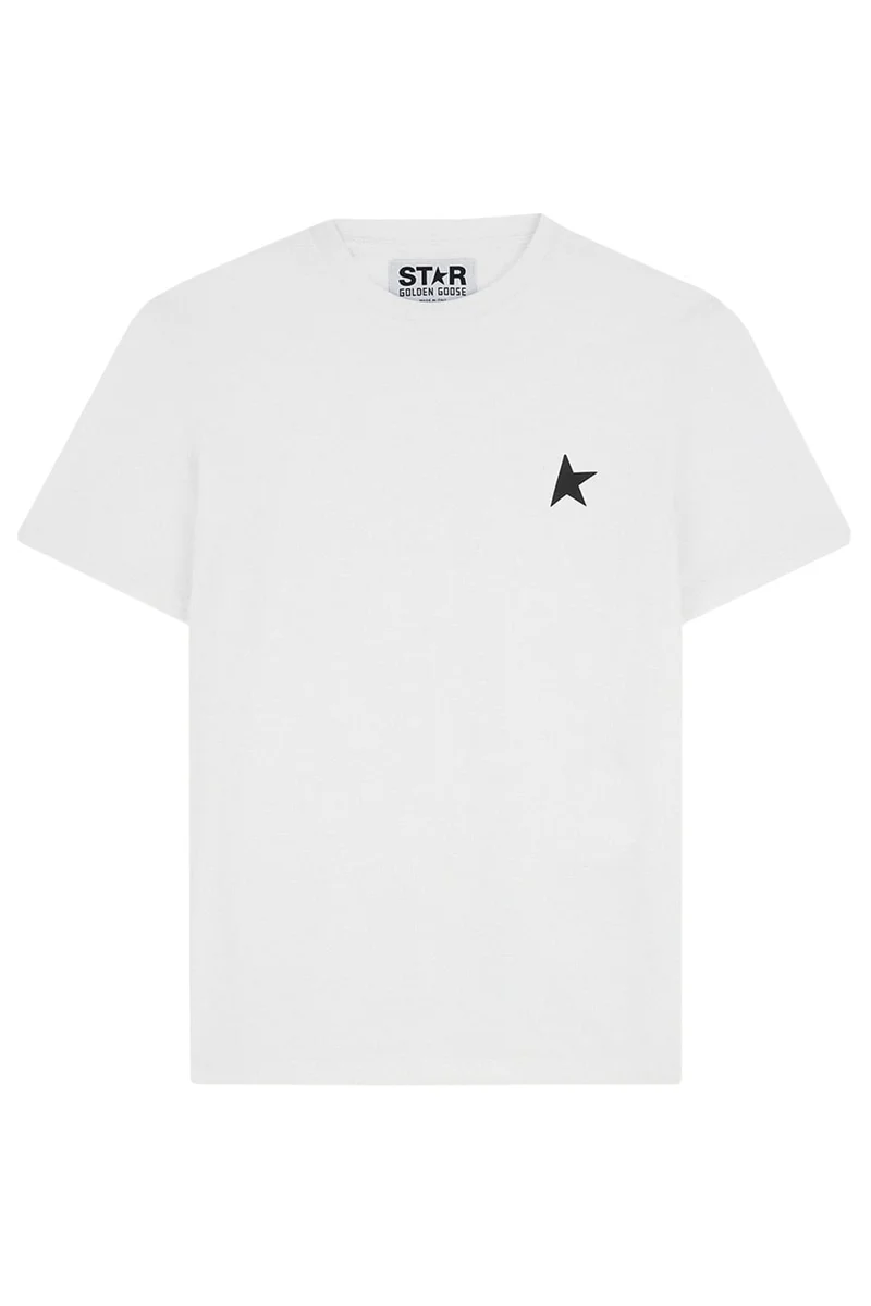 Golden Goose Herren T-Shirt Small Star Weiss