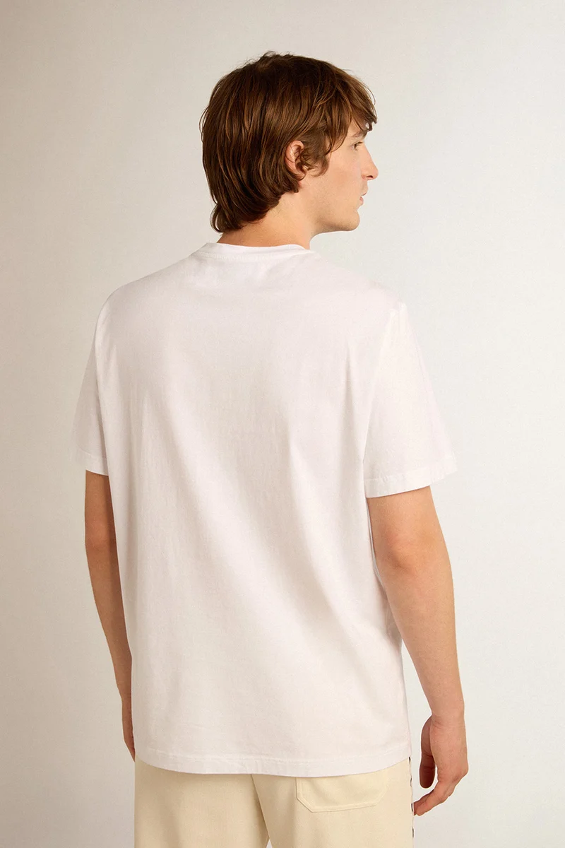 Golden Goose Herren T-Shirt Small Star Weiss