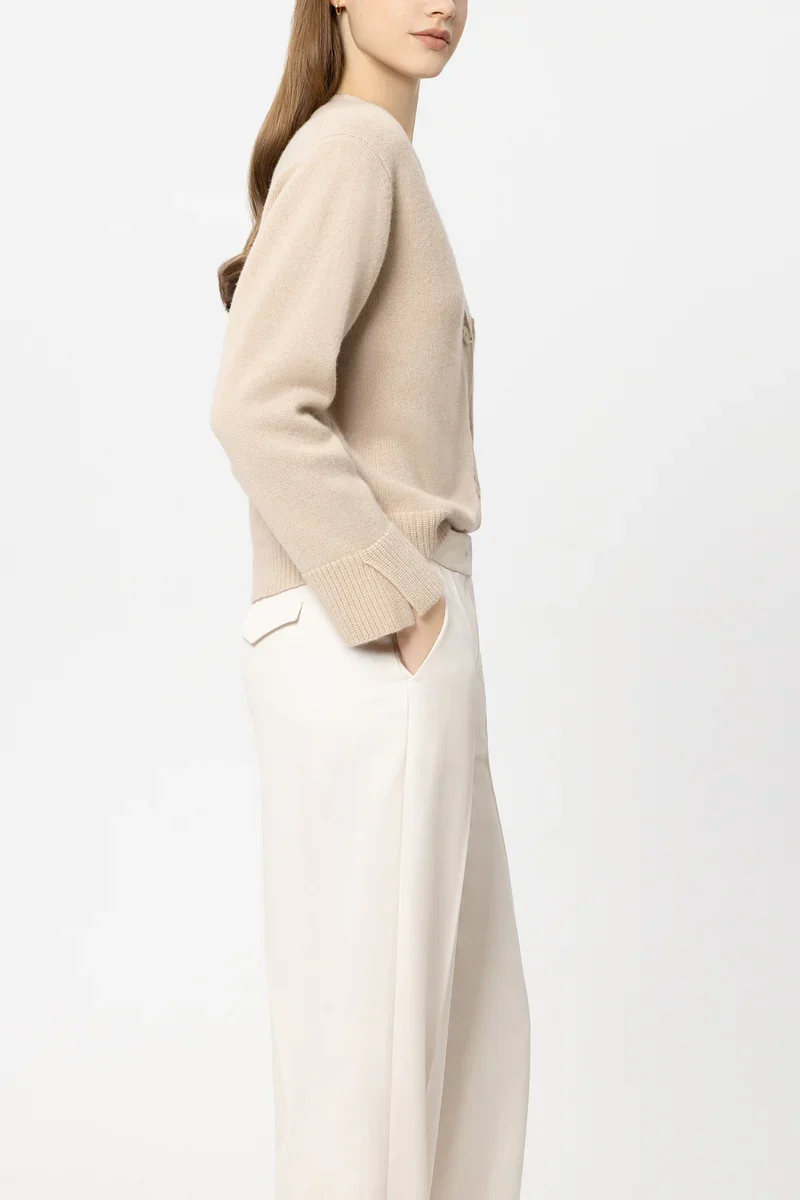 Luisa Cerano Damen Strickjacke Soft Camel