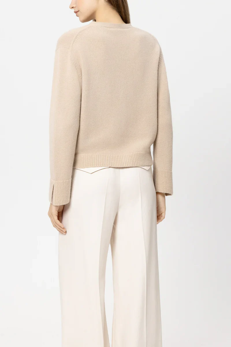 Luisa Cerano Damen Strickjacke Soft Camel