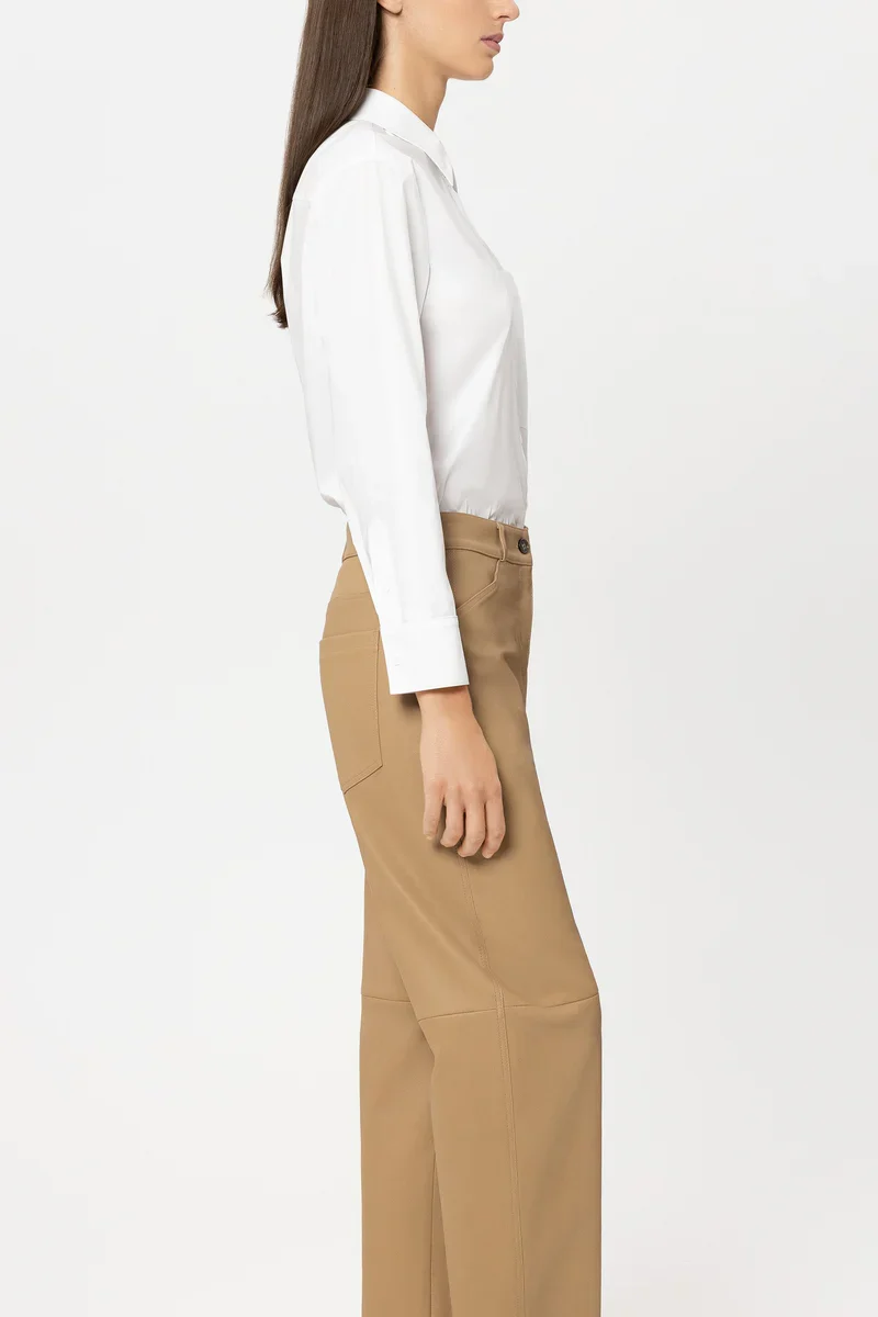 Luisa Cerano Damen Bluse mit Ajour-Stickerei Weiss