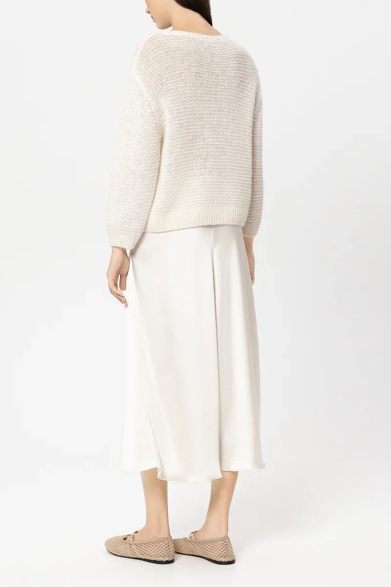 Luisa Cerano Damen Pullover in Links-Struktur Cream