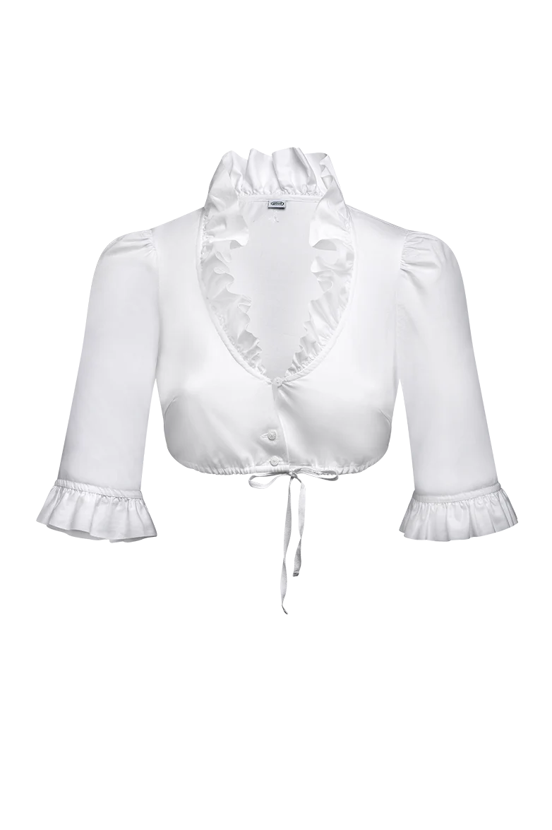 Dirndlbluse aus Baumwollsatin
