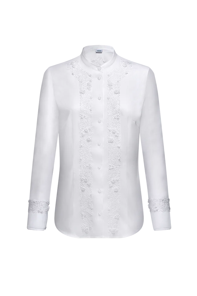 Editionsbluse aus Baumwollsatin