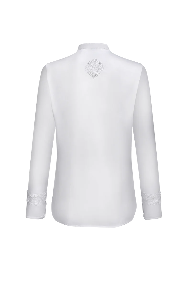 Editionsbluse aus Baumwollsatin