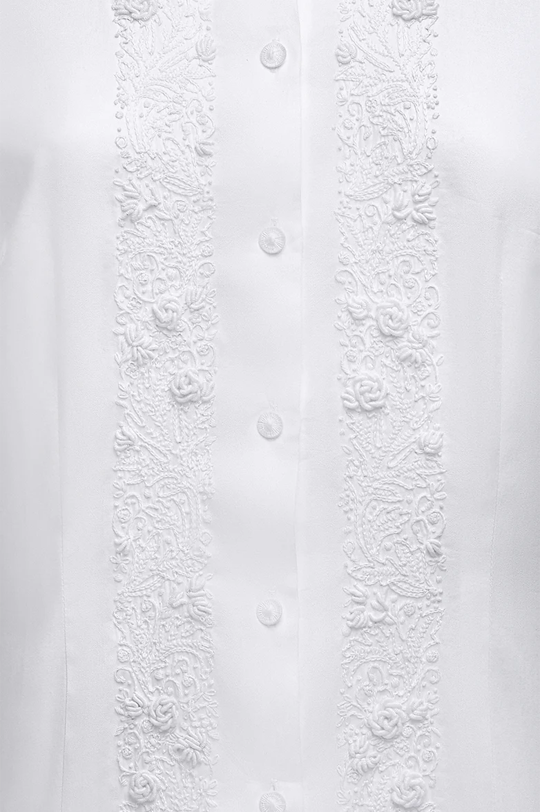 Editionsbluse aus Baumwollsatin