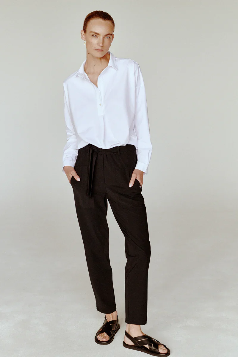 Penn & Ink N.Y Damen Schlupfbluse Magda Weiss