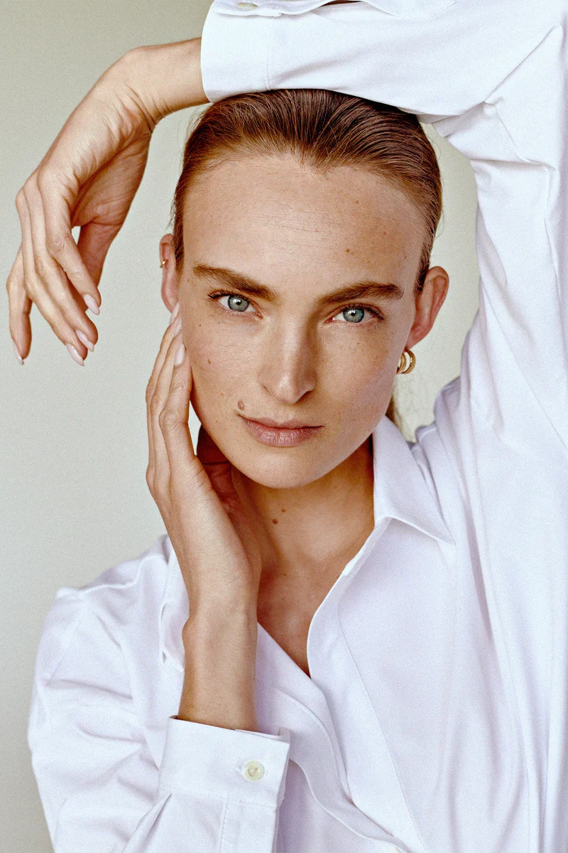 Penn & Ink N.Y Damen Schlupfbluse Magda Weiss