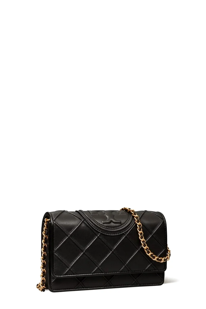 Tory Burch Damen Geldbörse Fleming Schwarz