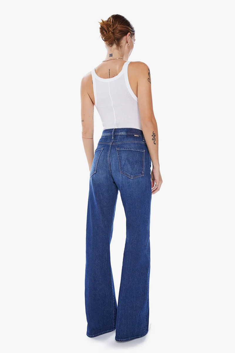 MOTHER Damen Jeans The Lasso Heel Blau