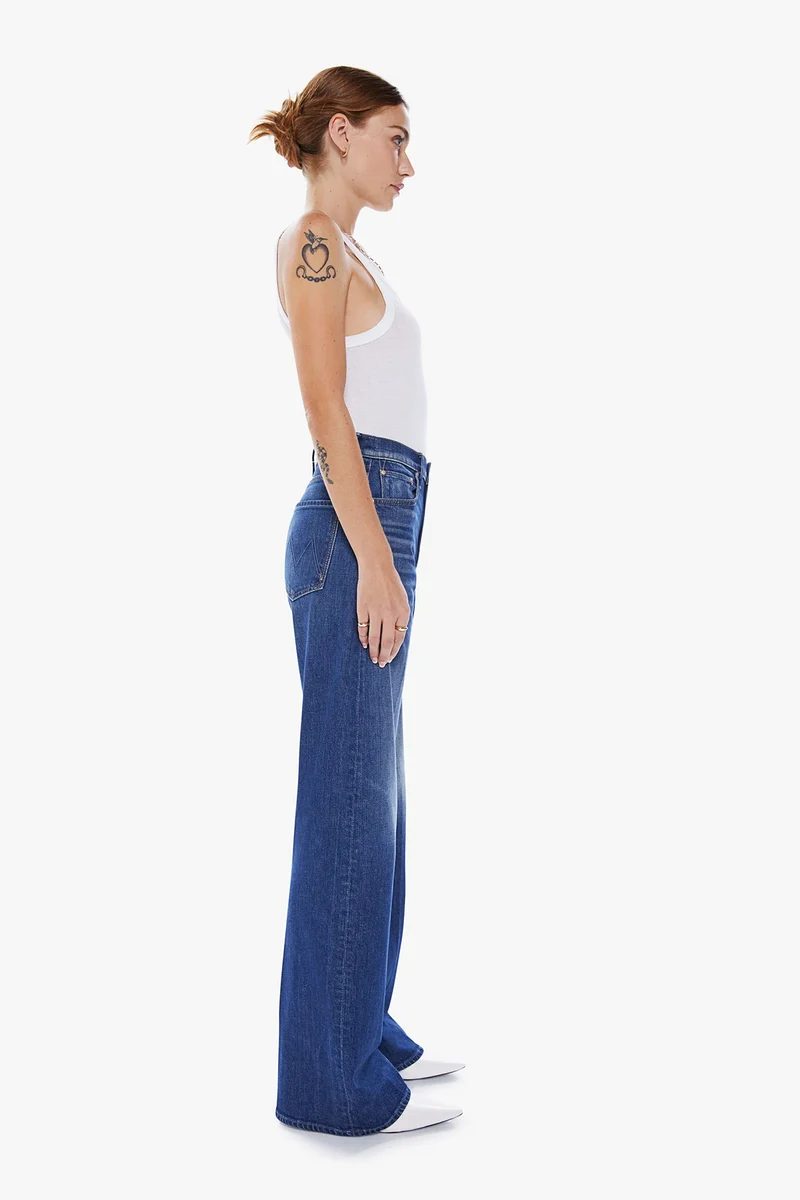 MOTHER Damen Jeans The Lasso Heel Blau
