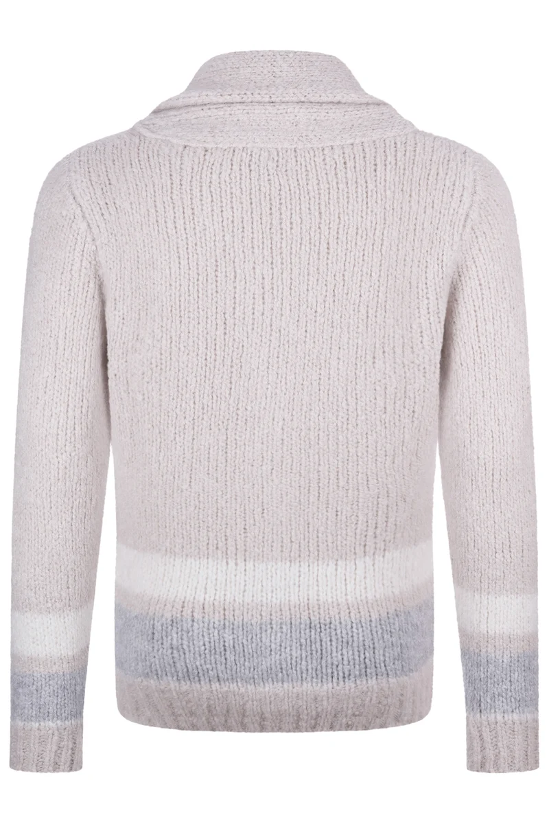 Eleventy Herren Strickjacke Beige/Grau