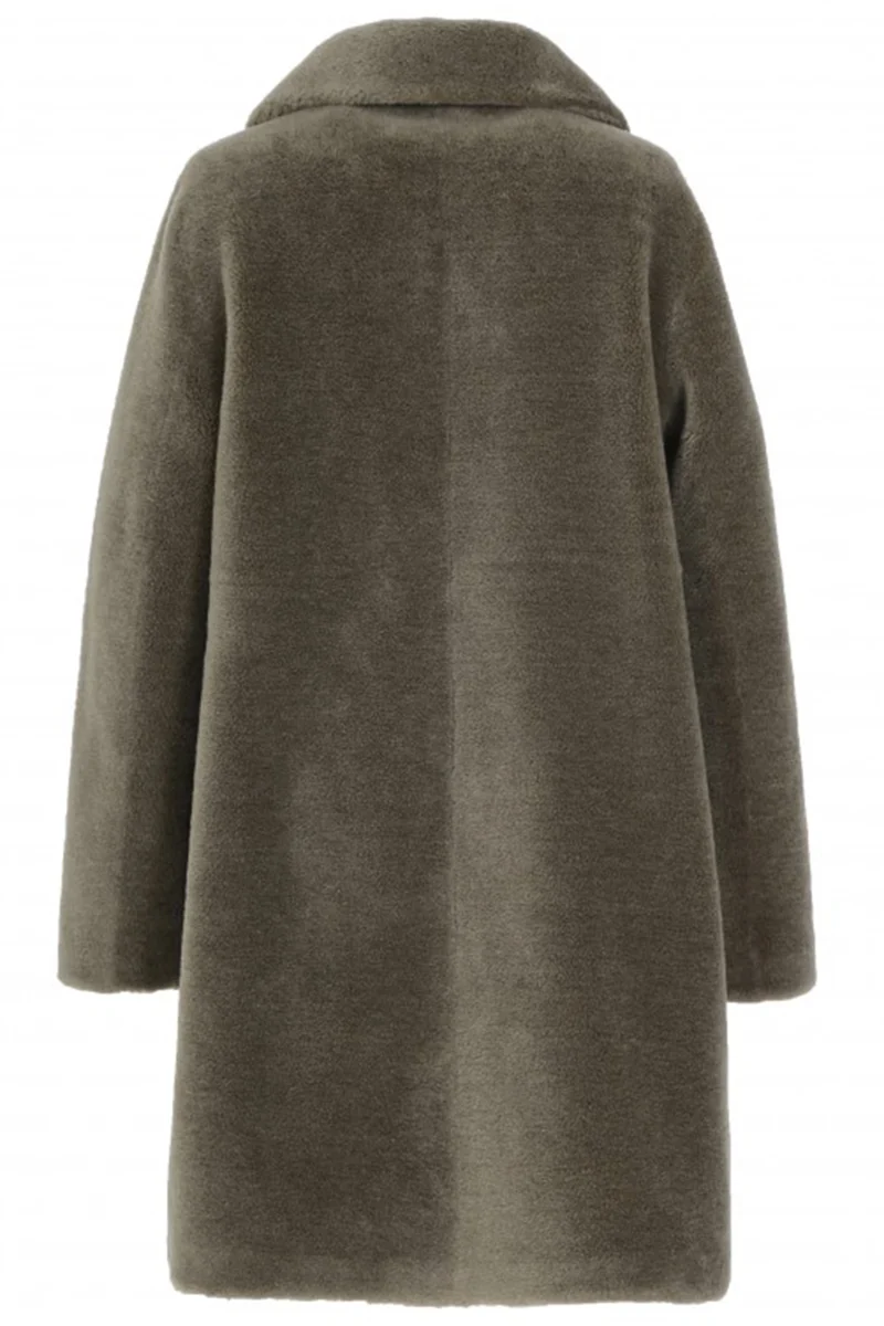 OakWood wendbarer Damen Wollmantel Venus Blassgrün