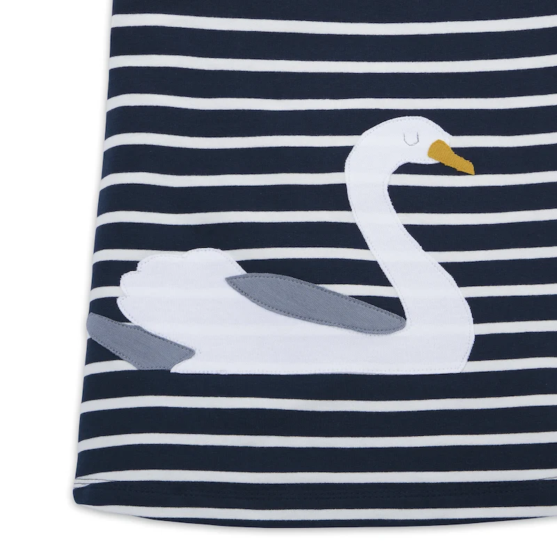 Baby Kleid Schwan - 100% Bio Baumwolle