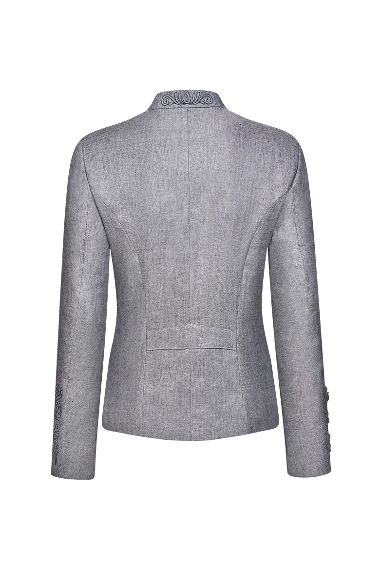 Jacke mit Lederhosen-Stickerei