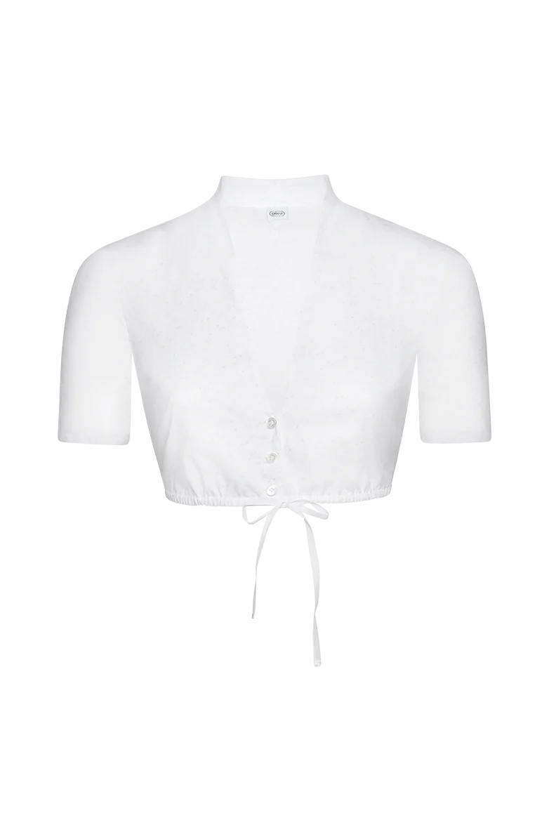Dirndlbluse mit V-Ausschnitt