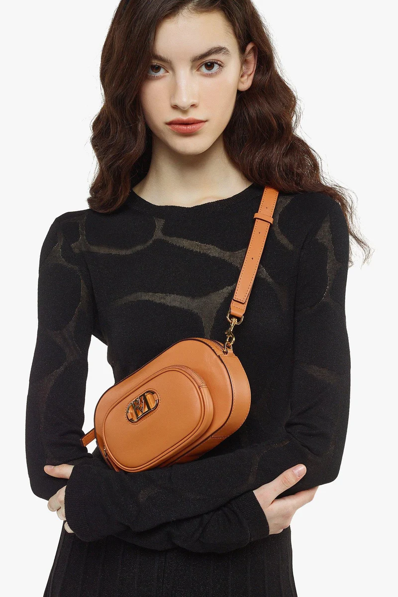 MCM Damen Umhängetasche Travia Mini Cognac