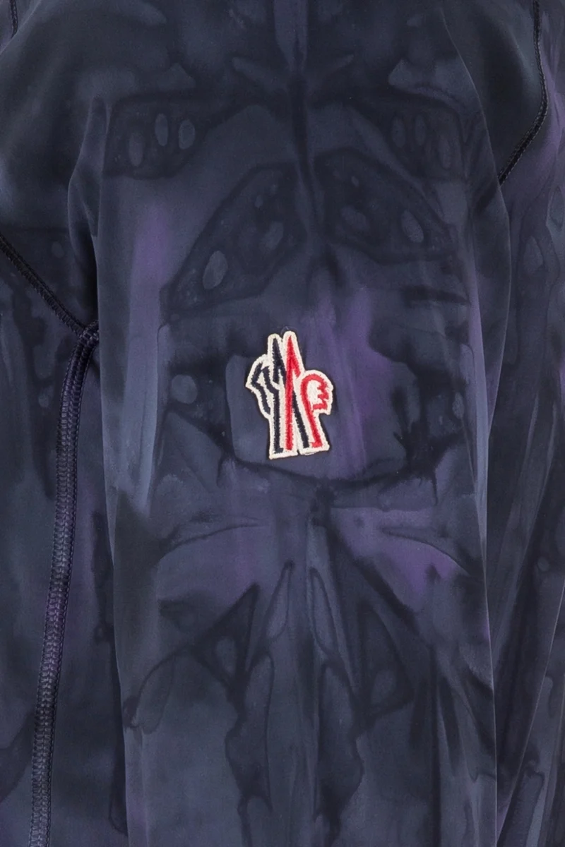 Moncler Grenoble Herren Skishirt Manica Lunga Blau/Lila