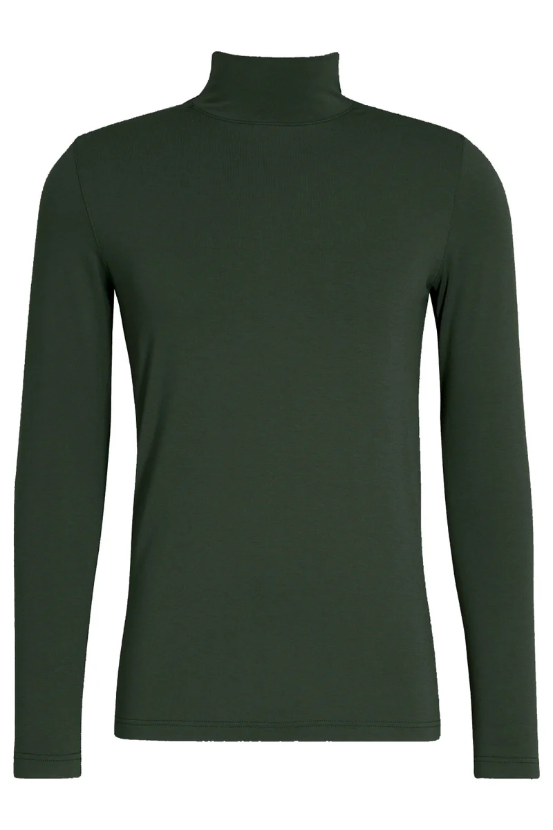 Alphatauri Herren Langarmshirt mit Rollkragen Olivegrün