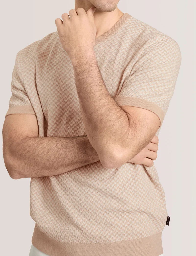HERRINGBONE SWEATER | TAUPE